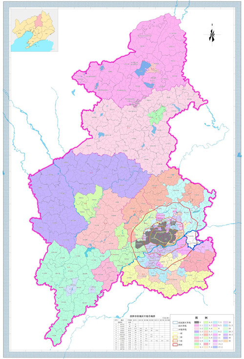 辽宁省沈阳市征地区片综合地价(征地拆迁补偿标准)区位图